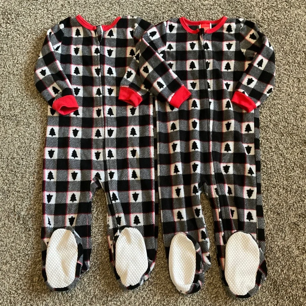 Toddler Holiday Pajamas 24M Lot Carter's Best Gift Ever Footie Sleepers Set of 4